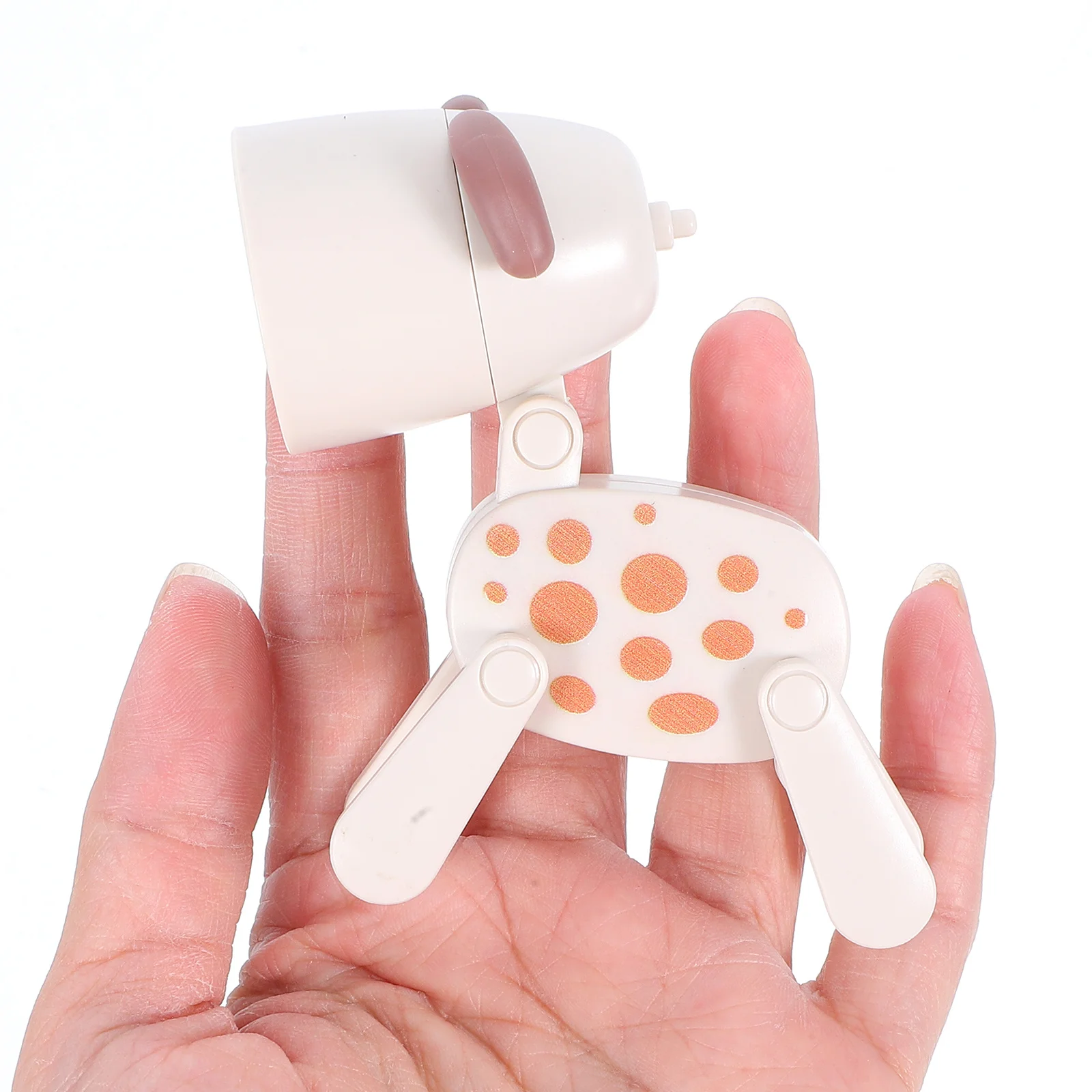 Mini luz nocturna Led en forma de perro, escritorio plegable para dormitorio, habitación de guardería, lámpara de mesa de animales Beige, lámpara Led de dibujos animados para