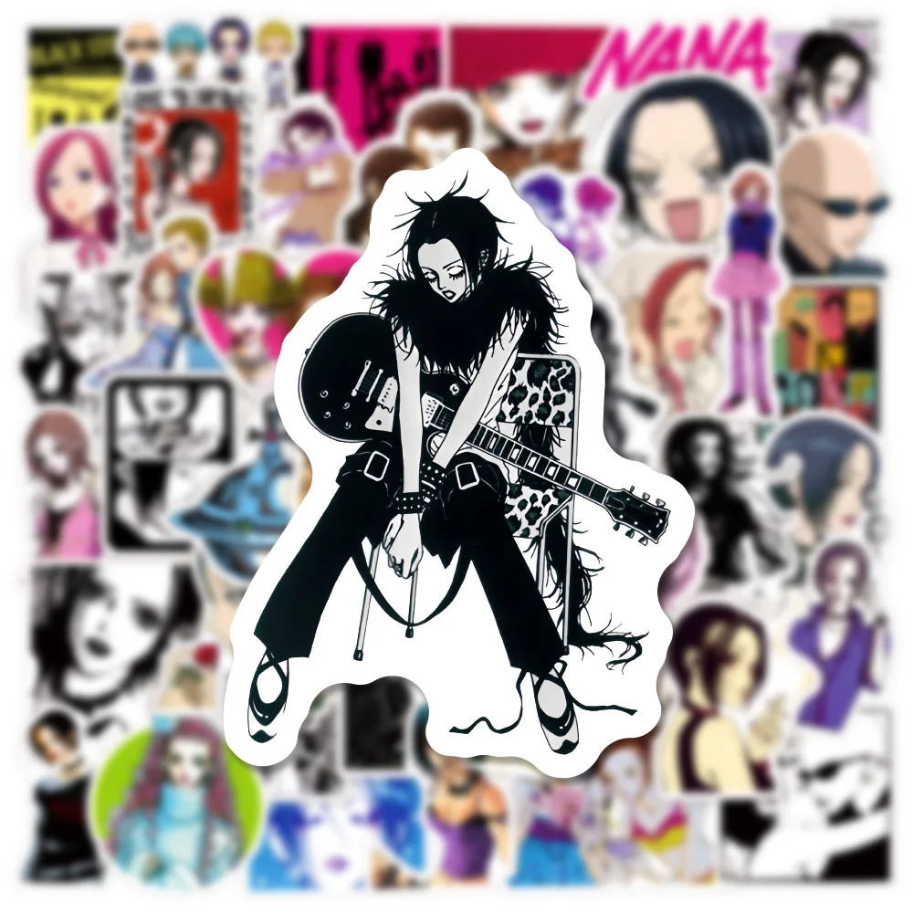 

50PCS Anime NANA Stickers Cool Graffiti Decals DIY Decoration For Phone Laptop Skateboard Stationery PVC Waterproof Sticker