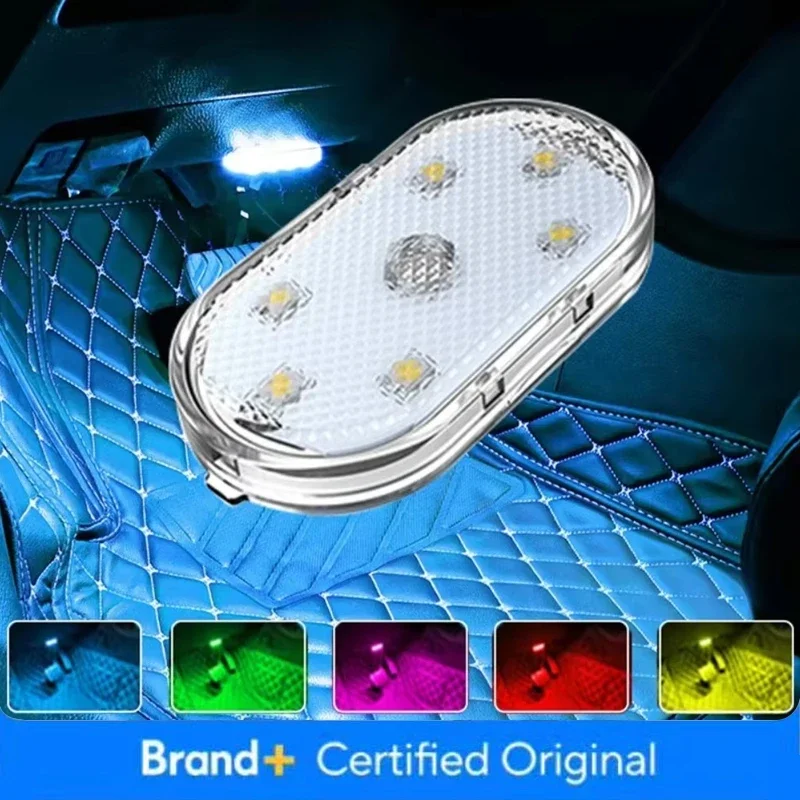 New USB Rechargeable Atmosphere Lamp Magnet RGB Interior Ambient Light LED Wireless Light Car