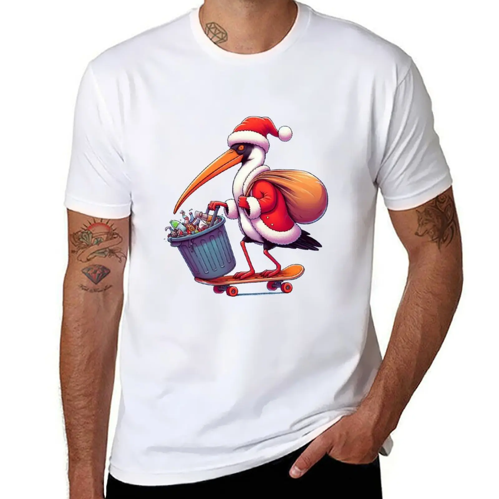 

Bin Chicken Christmas, Tangled Up in Christmas Spirit T-Shirt anime t shirts oversize T-Shirt