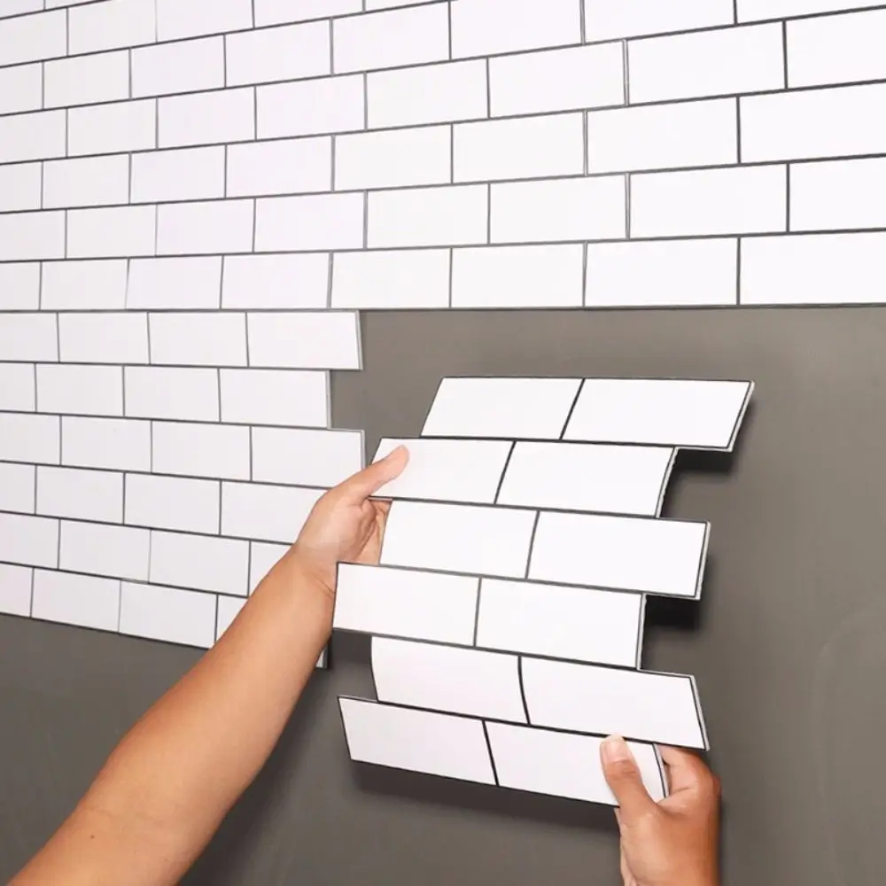 

Pattern Directly Paved Easy to Clean Wall Renovation For Kitchen DIY Decorative Wallpaper Tile Wall Stickers Decorative Film