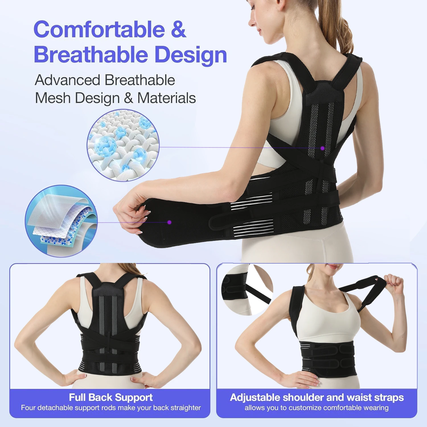 Adjustable Soft-Shell Back Support