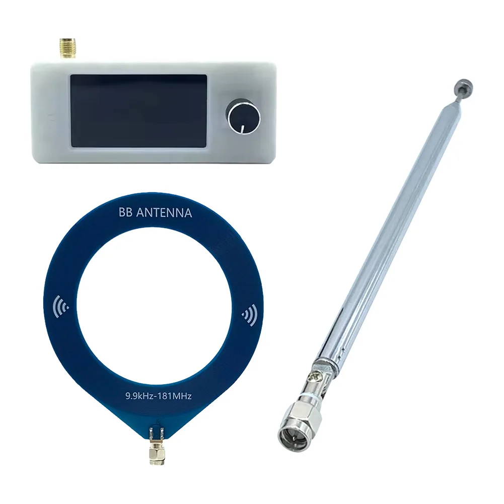 SI4732 0.5-108MHz Przenośne Radio LSB USB AM FM Kieszonkowe Mini Radio Ekran IPS 1.9 cala Odbiornik Radiowy Wszystkich Pasm z 2 Antenami