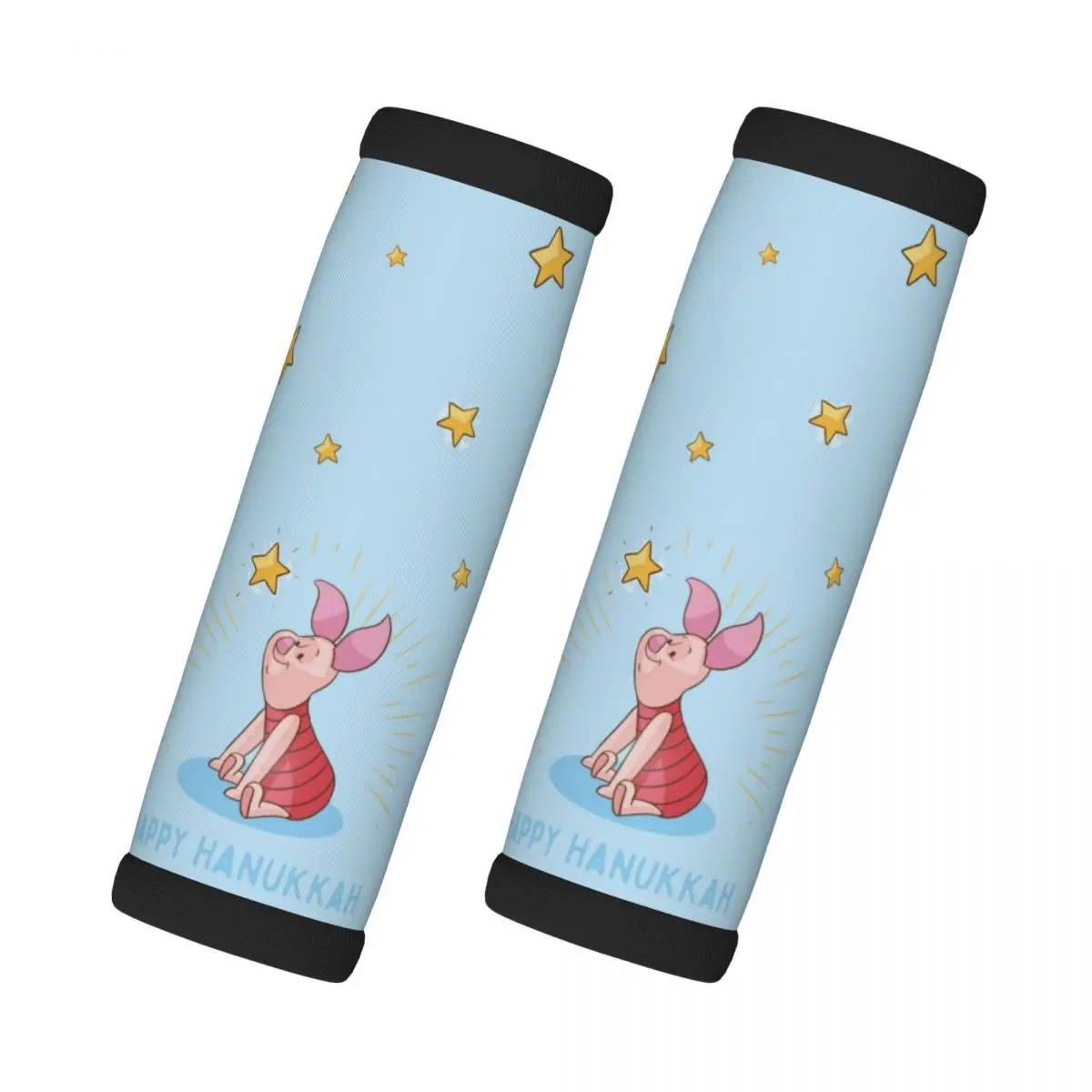 

Custom Piglets And Friends 2 Pcs Luggage Handle Wrap Soft Grip Handle Cover Comfortable Neoprene Suitcase Identifier Travel