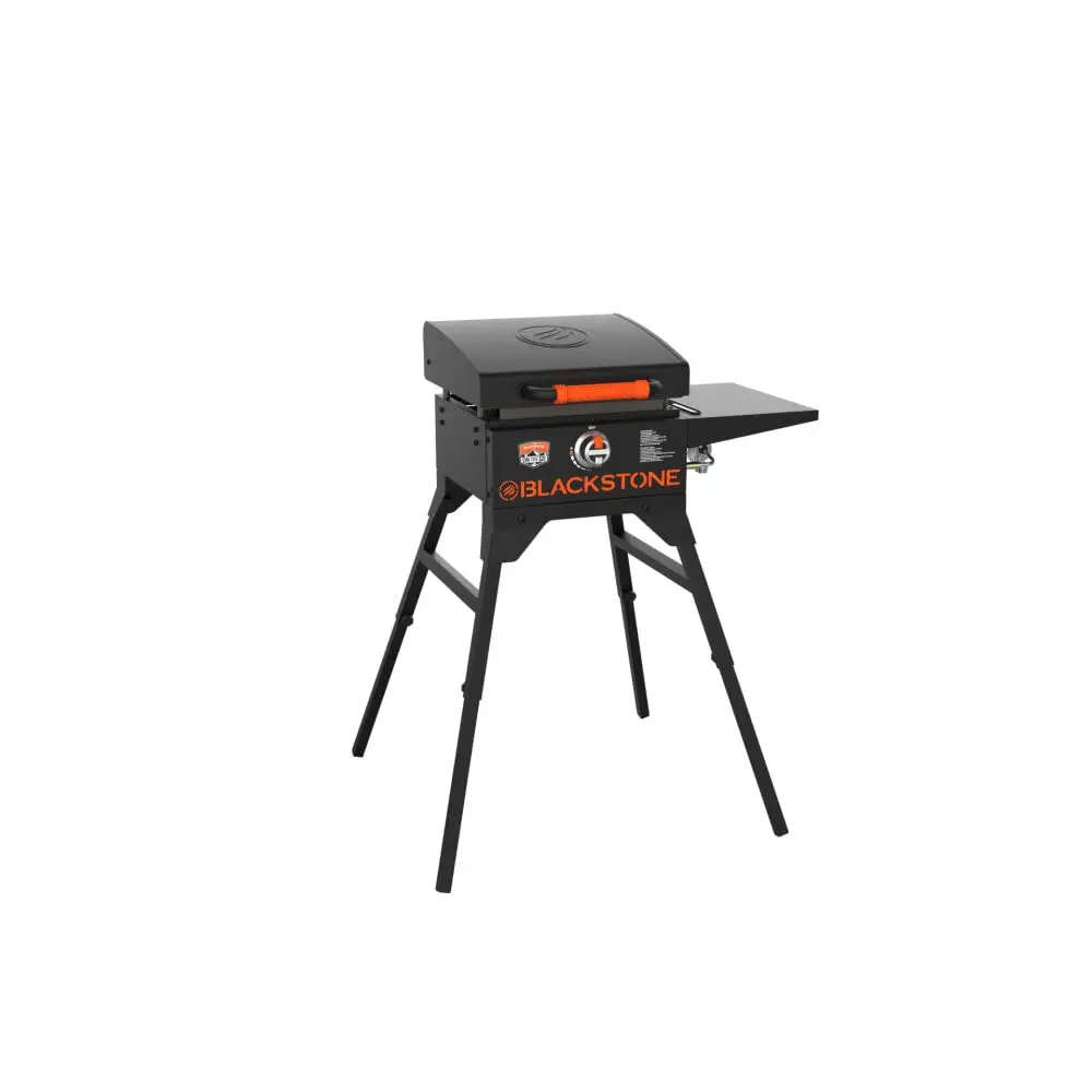 

On The Go Griddle with Side Shelf, Hood & Leg Stand - Heavy Duty Flat Top Griddle Grill Station for Kitchen, Camping,, Custom