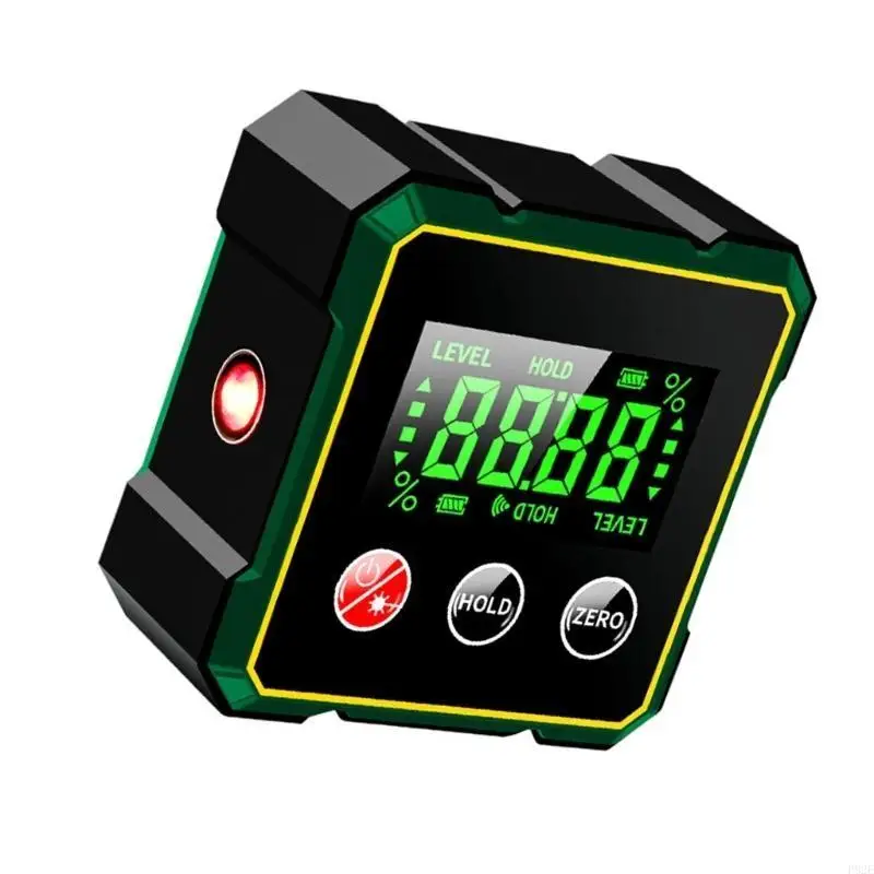 P82E Aluminum Alloy Digital Inclinometer with Clear Display for DIY Enthusiasts