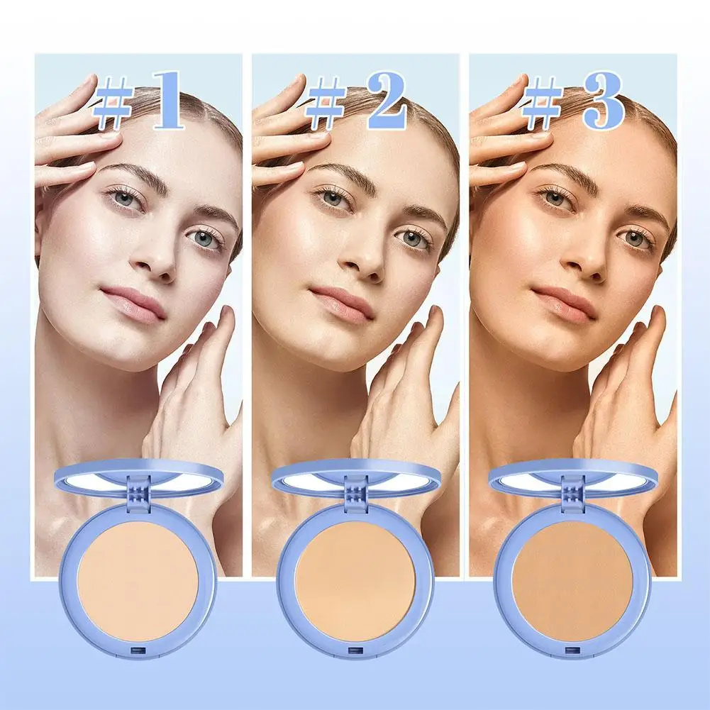 Ouhoe Silk Soft Mist Powder Cake Long-lasting Waterproof Polvo Powder Press Powder Smooth Texture Oil Control Face