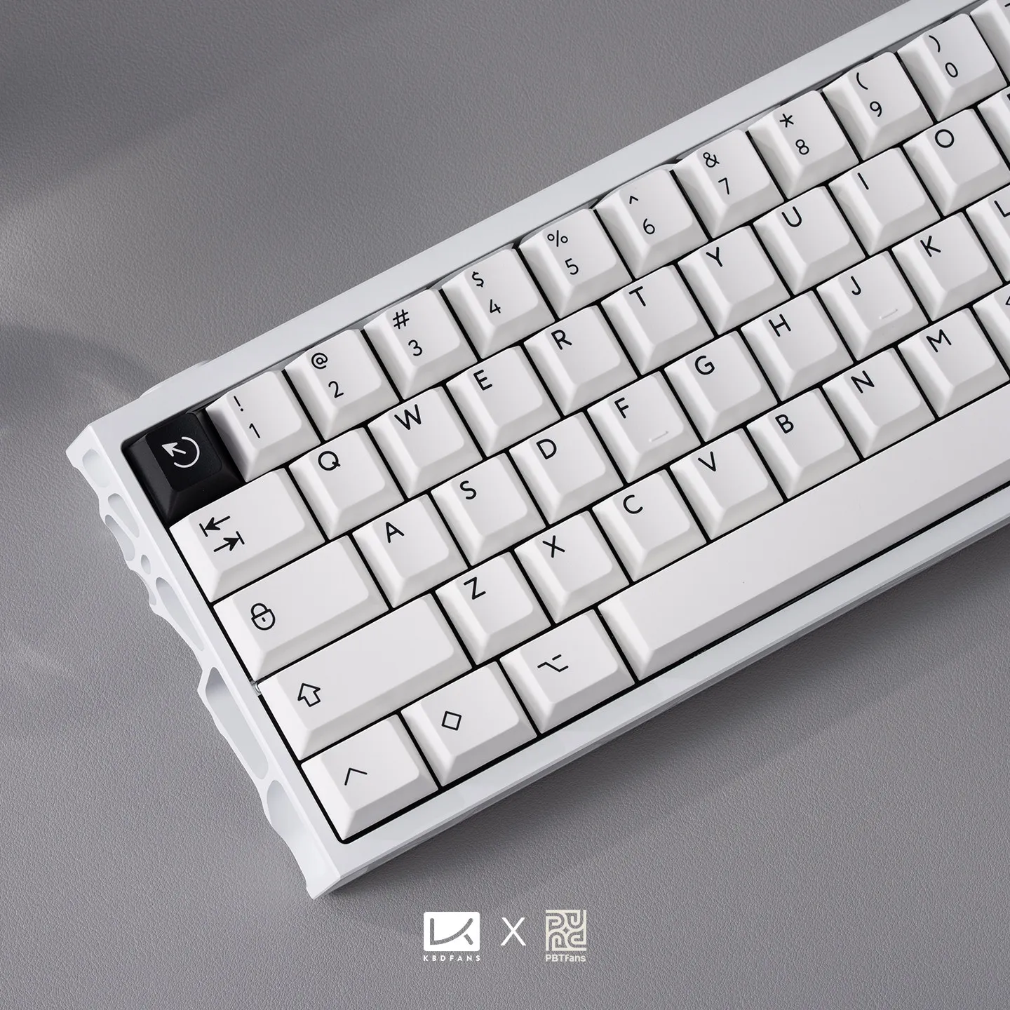 Royi Store PBT Bow Pure White Pbt Two-color Keycap Mechanical Keyboard Original Height 61/68/75/84/87/98