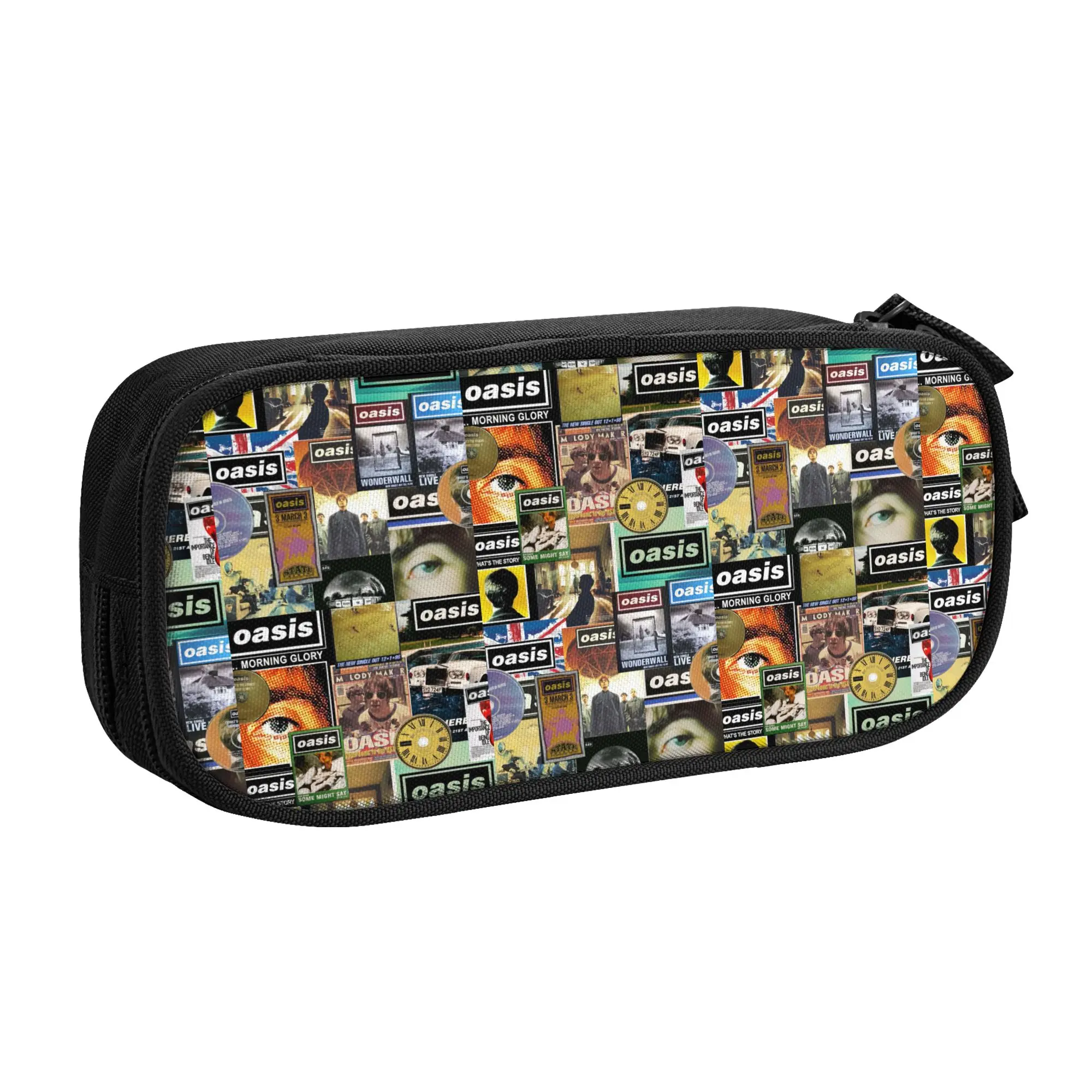 British Music Definitely Maybe O-Oasis  Kawaii Pencil Case Boy Girl Large Capacity  Pencil Box Students Stationery