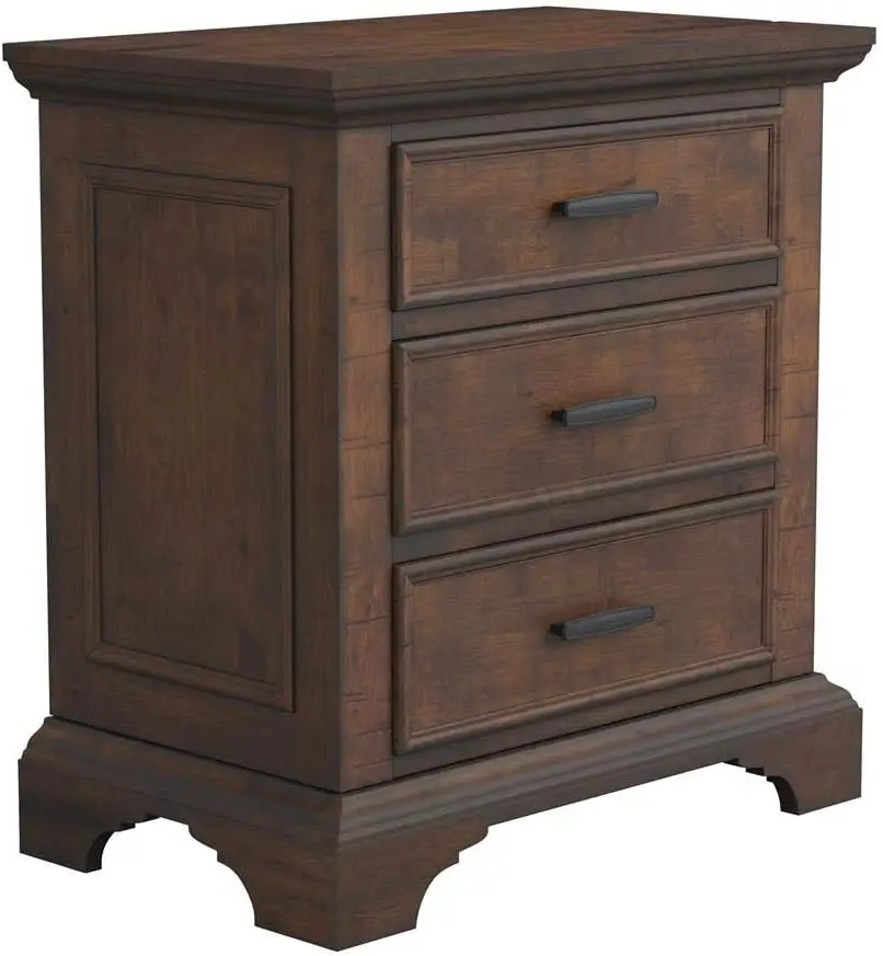 

Coaster Furniture Elk Grove Nightstand With Wire Cord Vintage Bourbon 203892