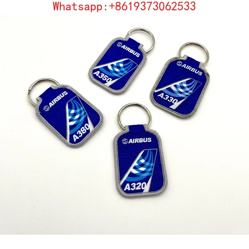 

Airbus Embroidered Keychain Cute Convenient High Quality
