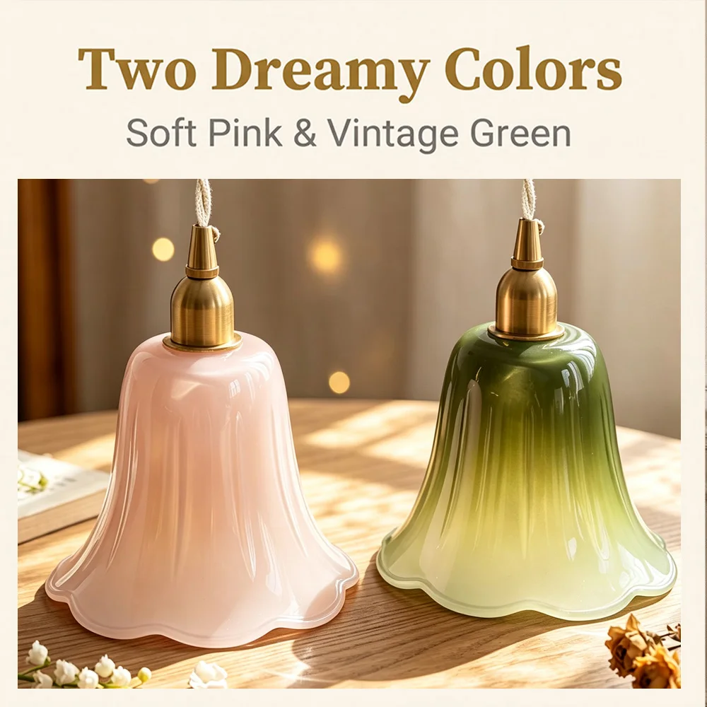Nordic Retro and Simple Glass Chandelier, Old Shanghai Republic of China Bar Counter Restaurant Bedroom Bedside Cafe Chandelier view 6