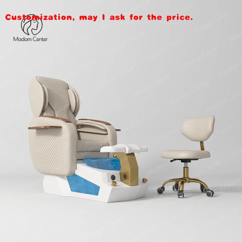 

custom.Madamcenter Luxury Podiatry Pedicure Chair with Stool Foot Spa Basin Multifunctional Nail Salon Equipment