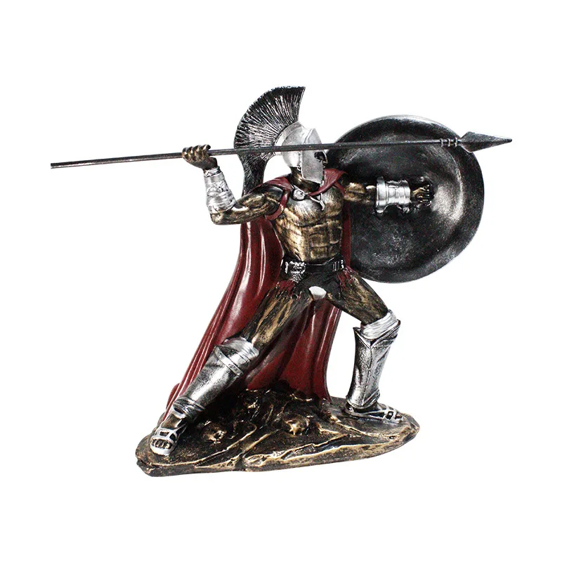 

Ancient Rome Ornament Retro Spartan Character Model Resin Craft Figures Home Decor Spartan Warrior Statue Figure Decorating Ge