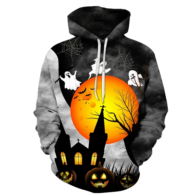 Halloween Pattern 3D Print Men's Hoodie Before Christmas Nightmare Horror Casual Hoodie Sweatshirt Clothes High-quality Oversize