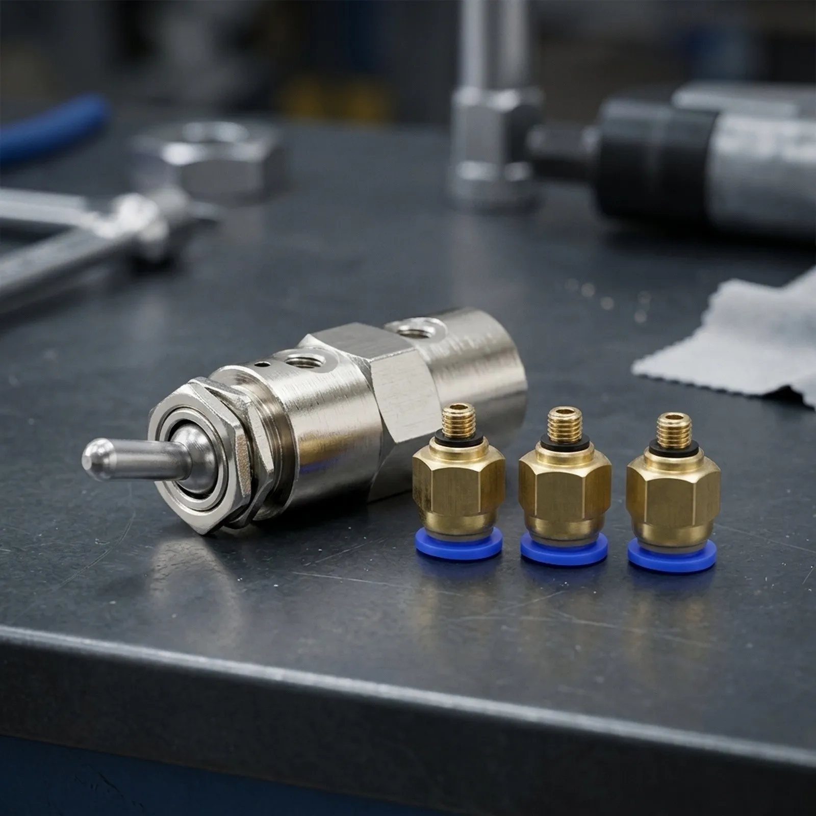 for Air Signal Control 2 Position 5 Way 6mm Pneumatic Connector Air Compressor 6mm Connector Leak Resistant Long for service