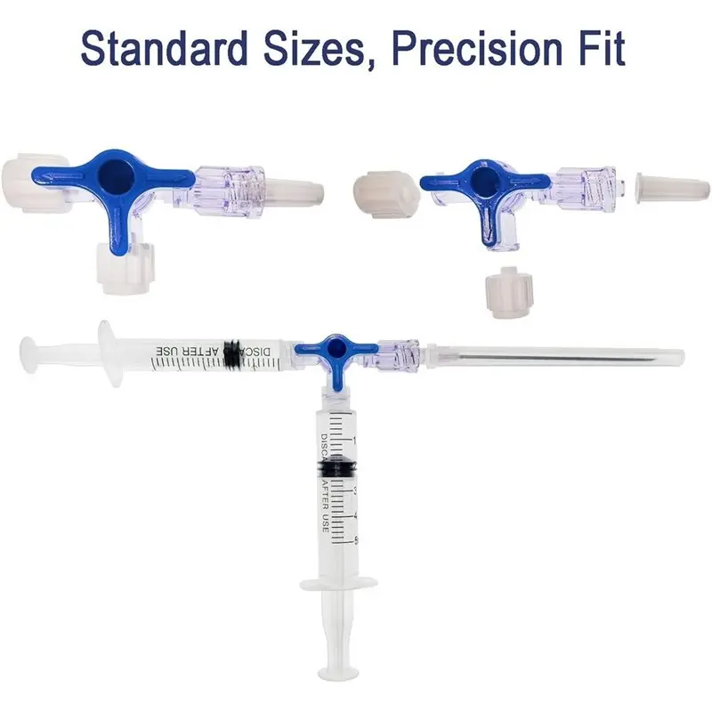 ABZL Disposable 3-Way Stopcock Valves 10Pcs With Luer Connection Male Lock For DIY Experimental For School Projects, Hobbies