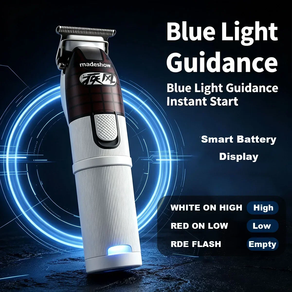 Hair Trimmer for Men Madeshow M6 MAX T-Blade Zero Gapped Low Noise Brushless Motor Full Metal Professional Haircut Machine