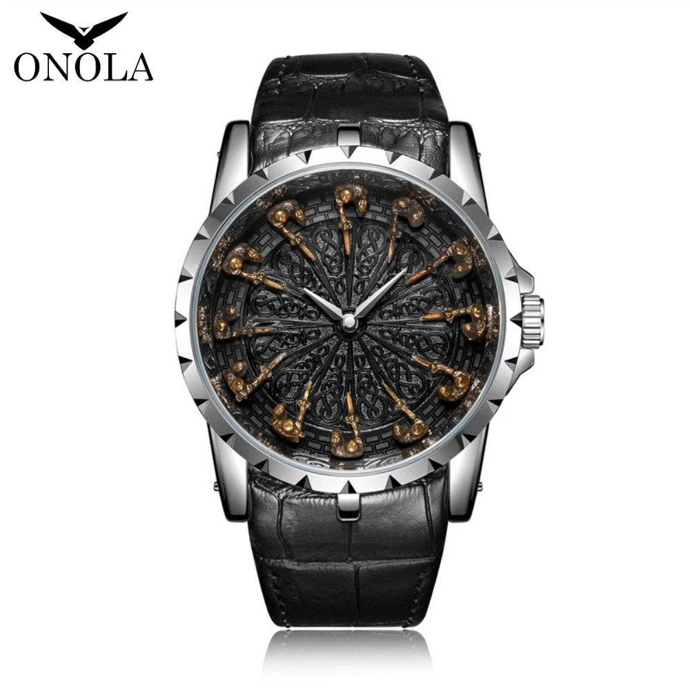 ONOLA Uhr Mann Uhr Geschenk für männliche lässige wasserdichte Relogio Masculino 2