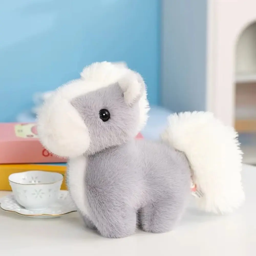 Simulazione in piedi Pony Peluche Simulazione Animale a pelo lungo Cavallo Peluche Bambola Simpatico cavallo morbido Peluche Regali di Pasqua