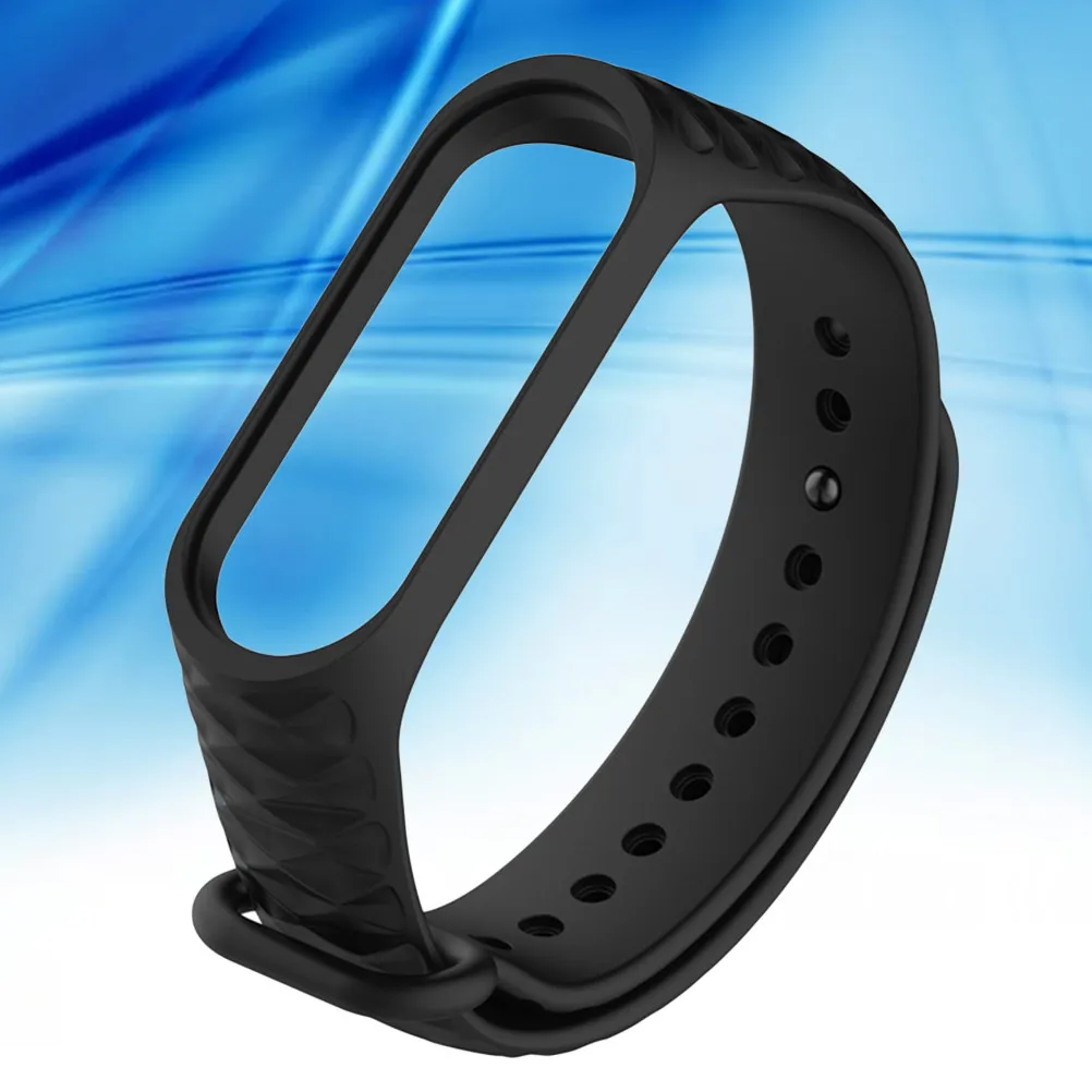 

Premium Silicone Wristband for 3 Replacement Band Soft Skin Friendly Adjustable Strap for Fitness Tracker Black