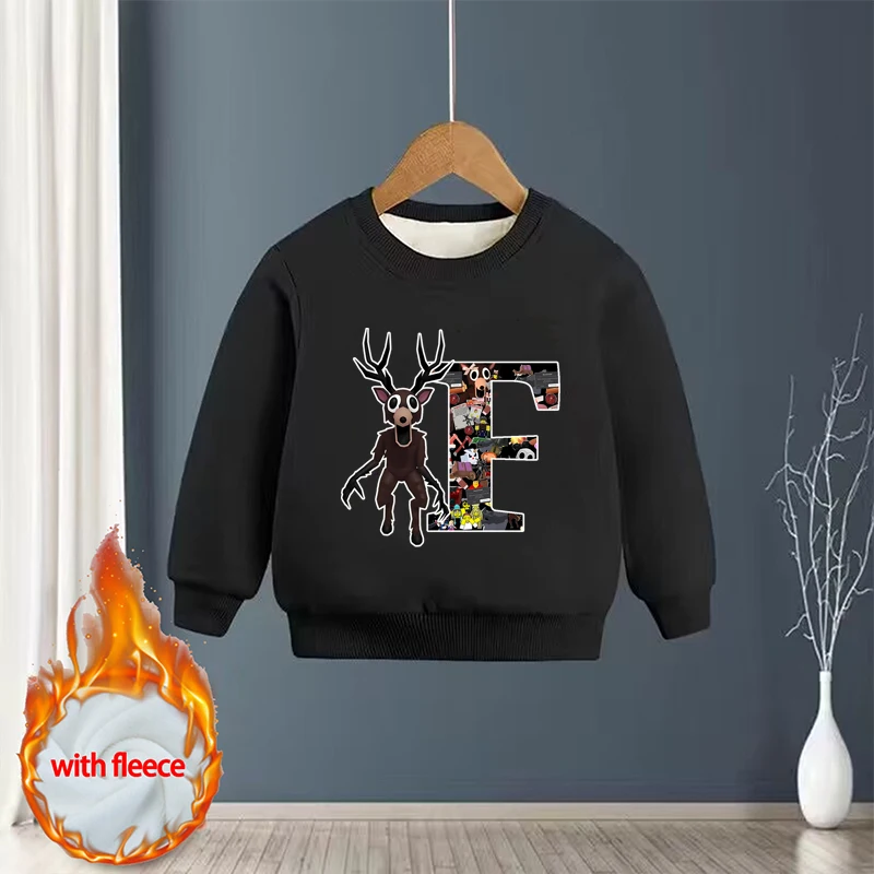 99 Nights in The Foreste 벨벳 스웨트셔츠 겨울 방풍 방한 따뜻한 옷 애니메이션 패턴 탑 어린이 생일 선물