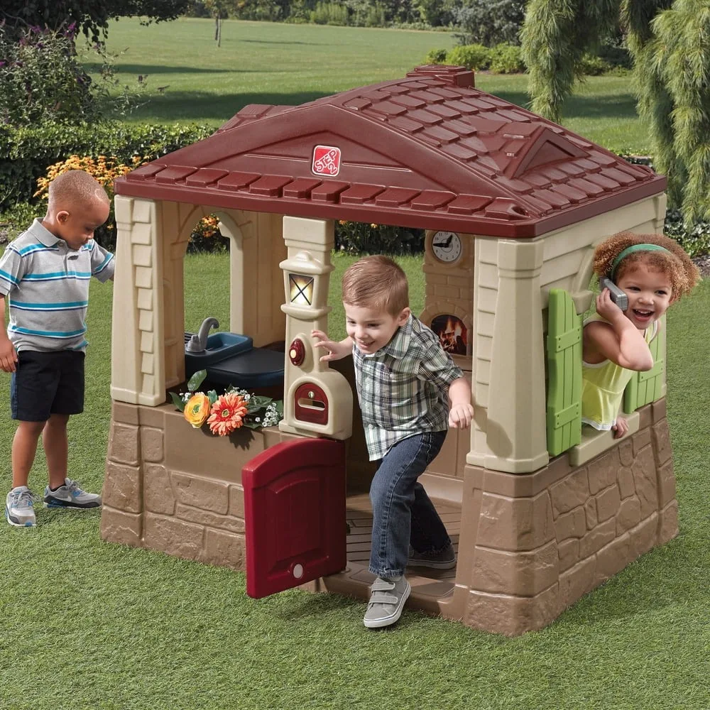 

Brown Toy House, Plastic Children's Outdoor Playhouse