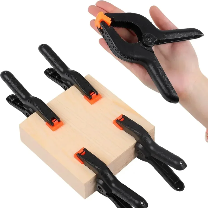 4/8/12 Pcs Heavy Duty Spring Clamps - 5.25 Inch Plastic Clips for Crafts Woodworking Photography & Backdrop Holding