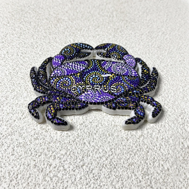 Cyprus tourist souvenirs Kitchen ins Wind decoration 3d stereo crab magnet refrigerator magnets