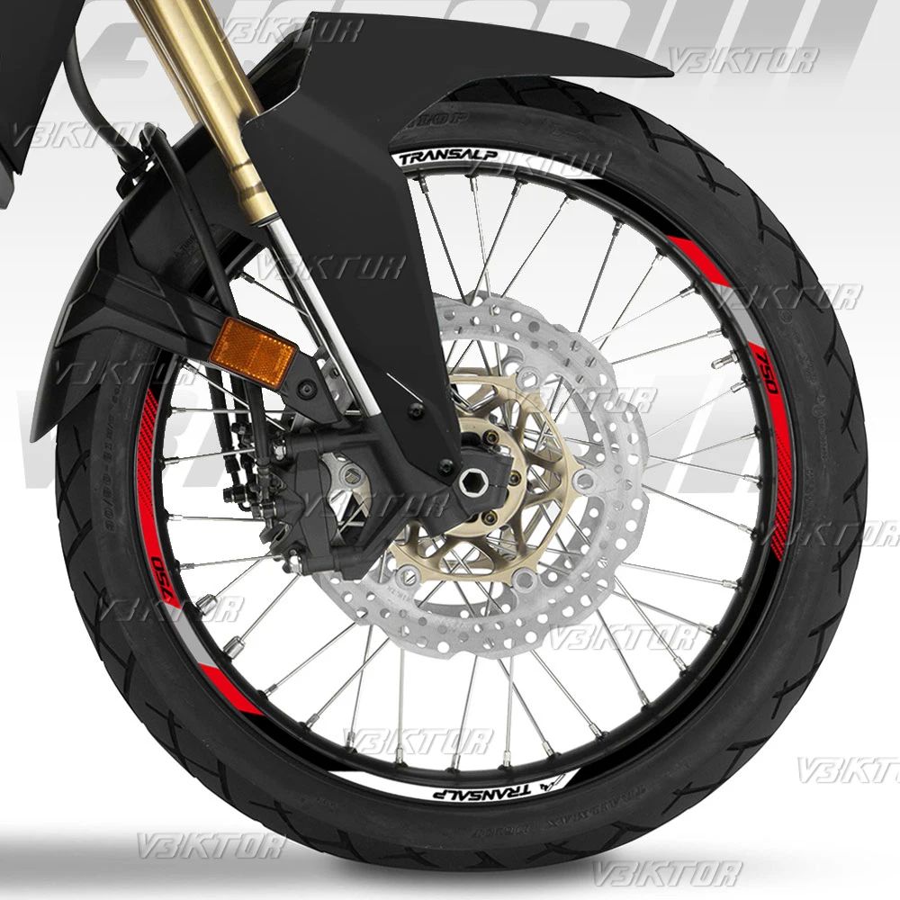 Motorcycle Wheel Stickers Reflective Motocross Rim Decals For Honda XL750 Transalp XL 750 transalp