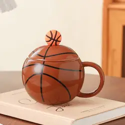 WHYOU Creative Ceramic Basketball Mugs Home Breakfast Milk Coffee Mug Water Cups Personality Decoration Funny Gift Mugs Holiday