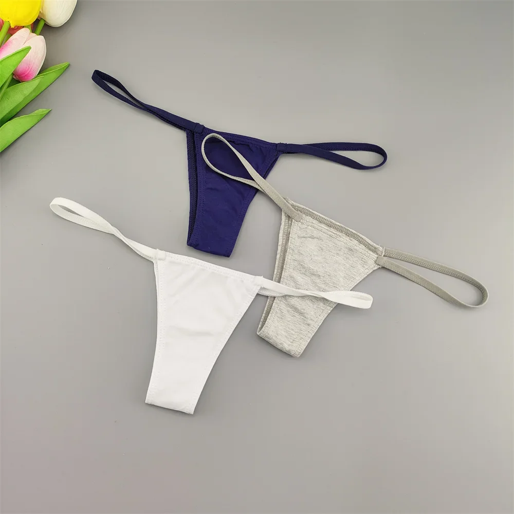 ملابس داخلية قطنية عالية الجودة للنساء ، ملابس داخلية مثيرة ، سراويل داخلية سلسة ملونة ، بيكيني حميمي جي سترينج ، ملابس داخلية نسائية ، 3 قطعة لكل عبوة