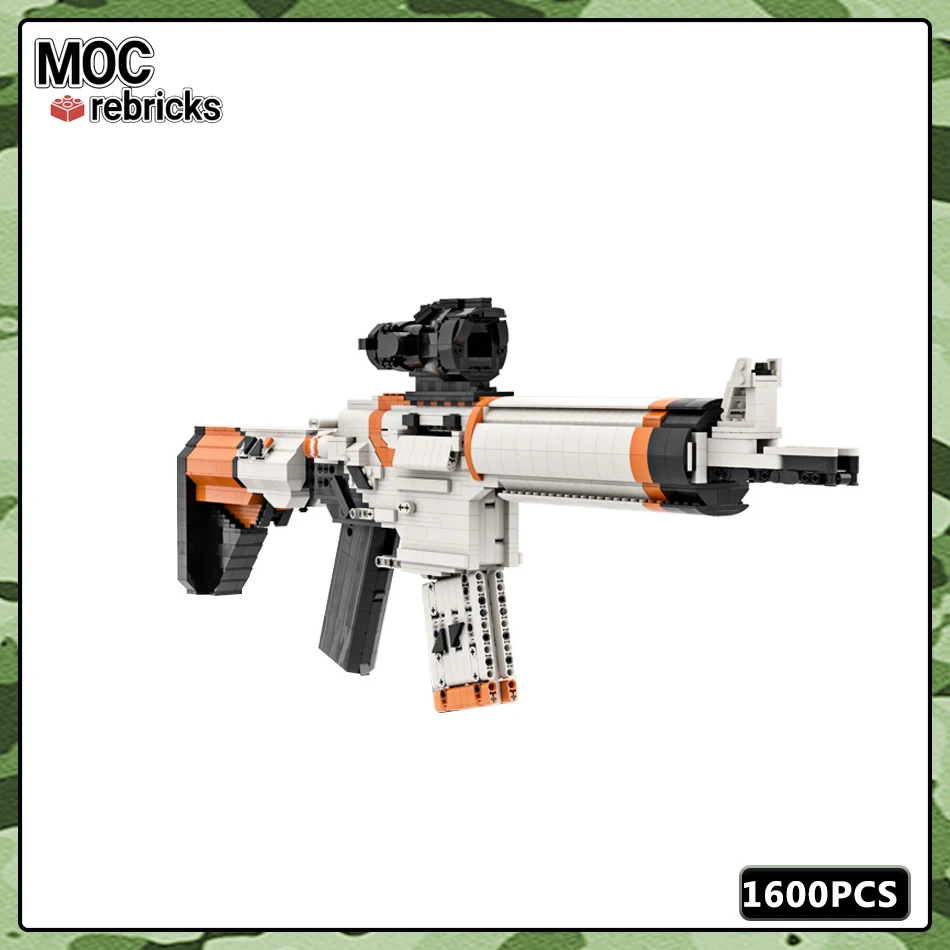 Firearms Series MOC Bricks M4A4 Carbine Assault Building Block Gun Can Shoot Assembly Model DIY Boy Toys Birthday Gifts