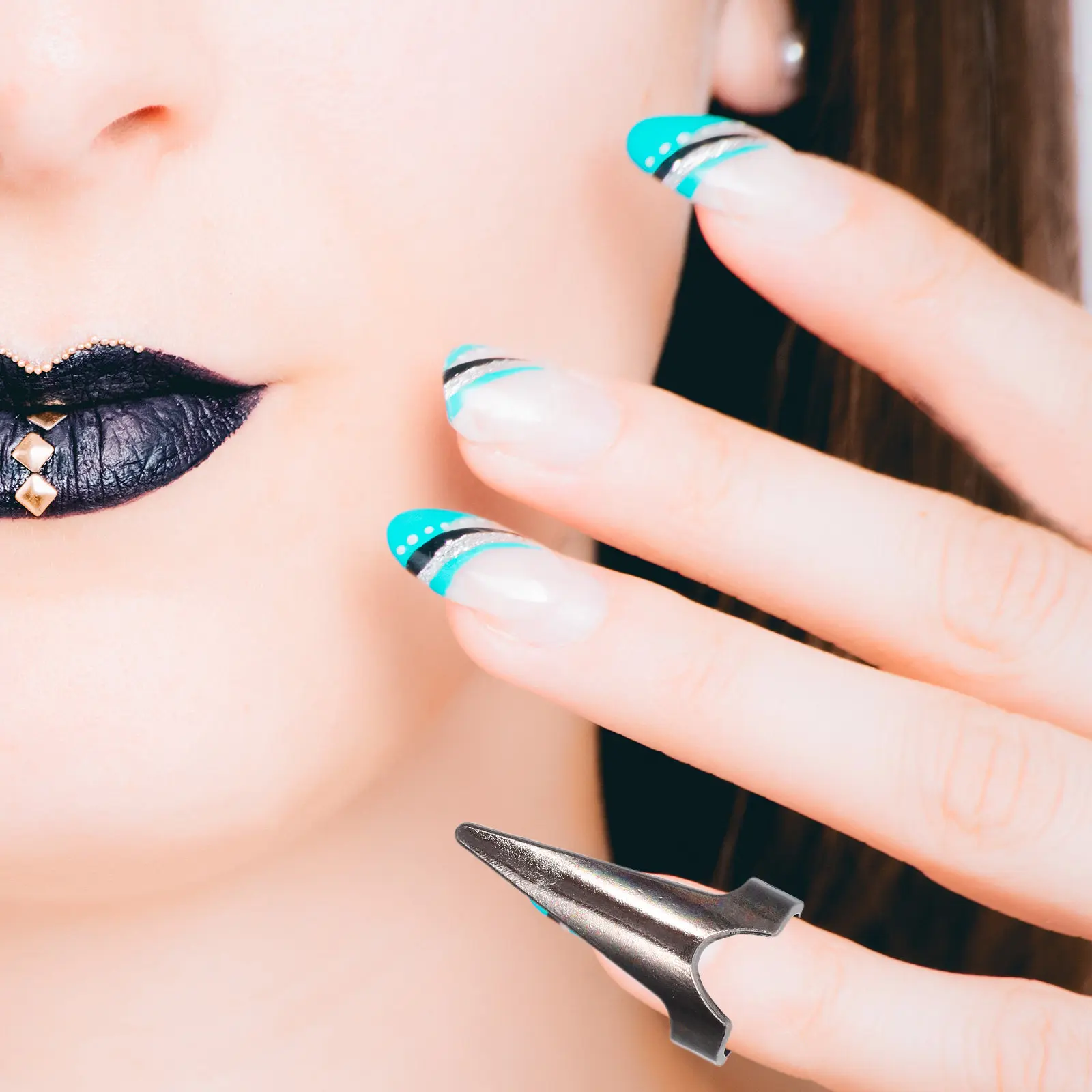 30Pcs Vintage-Inspired Metal Claw Rings Full Finger Fingertip Rings Secure Fit Cosplay Costume Party Nail Tip Accessory