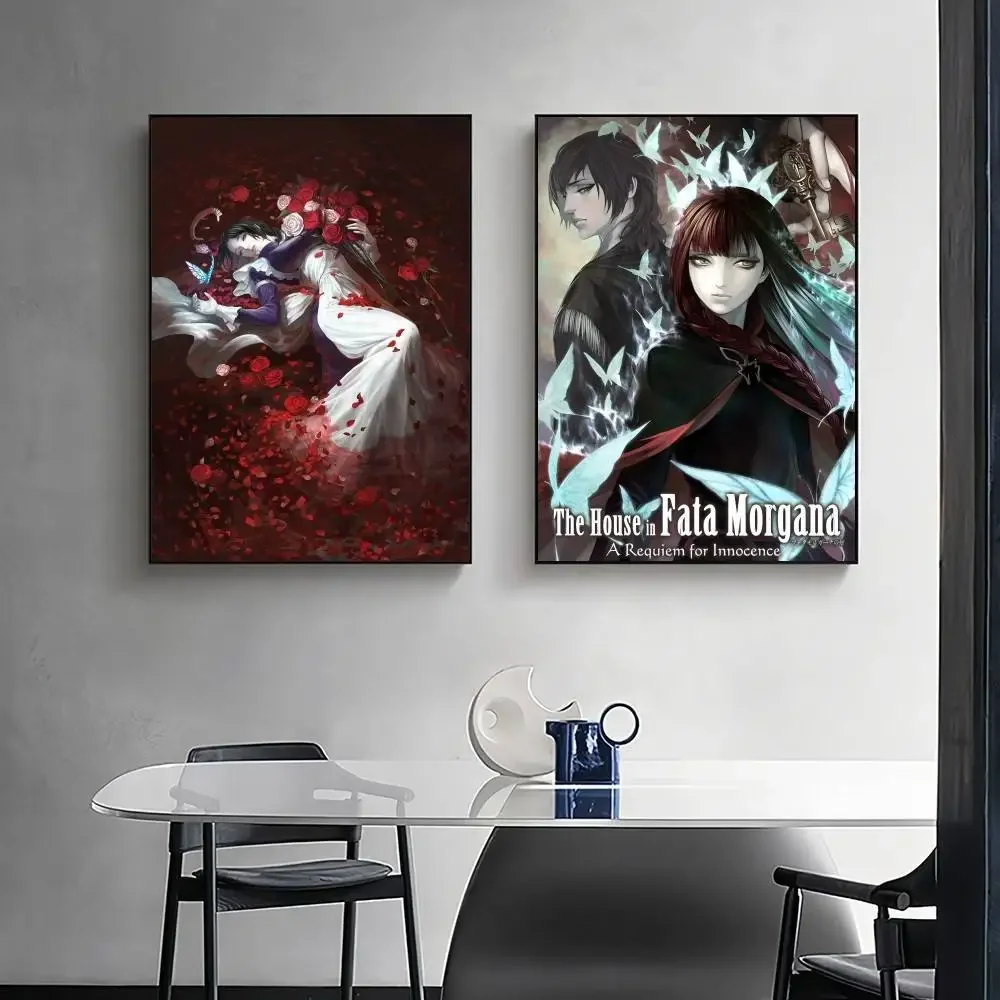 Drama Fata Morgana House Canvas Wall Art para sala de estar, quarto, decoração de casa