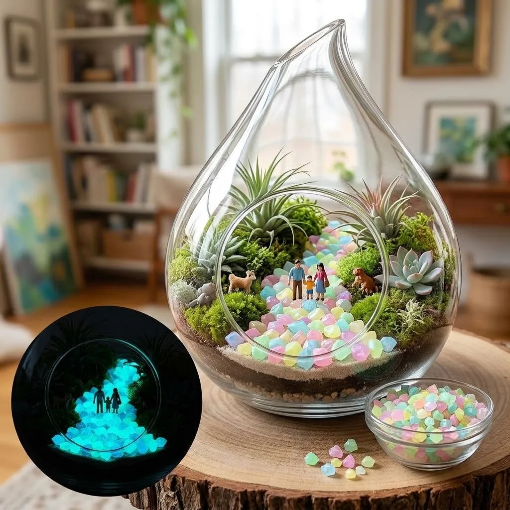 1000Pcs Luminous Sand Glow In The Dark Pebbles Stone For Outdoor Path Lawn Decoration Fish Tank Aquarium Home Garden Yard Decor