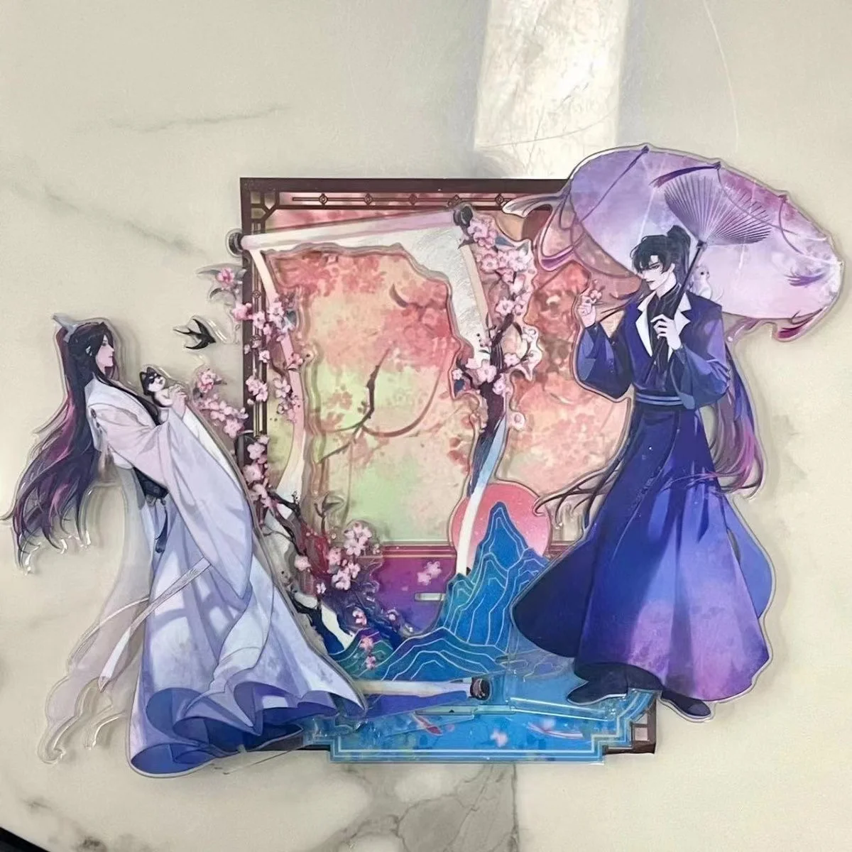 Standee Anime The Husky and His White Cat Shizun Chu Wanning Mo Ran BL Pink Acrylic Stand Display Cosplay Original Kids Gift