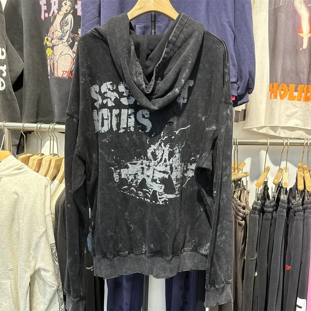 

American Sle Waed out Hoodie Sweatirt Men's Loose Fit Modern Sle Text Print Hooded Casual Streetwear Autumn Winter