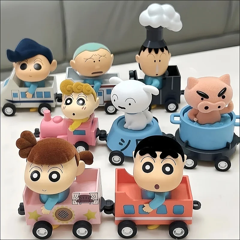 

Коллекционная фигурка 52toys Crayon Shin Chan: Серия «Поездная командировка» – Милая модная кукла, настольное украшение, красивый сувенир, подарочная коллекция