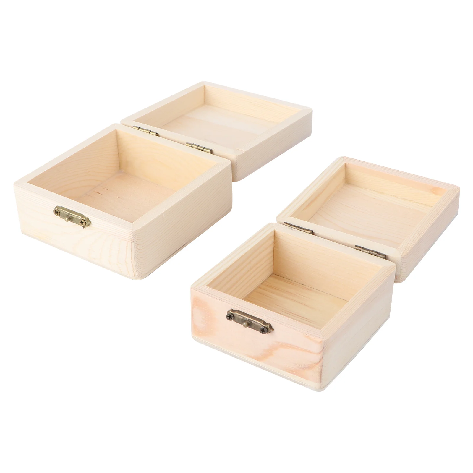 

2Pcs Solid Wood Gift Wrapping Box Stylish Candy Biscuit Chocolate Packaging Small Elegant Wooden Jewelry Storage