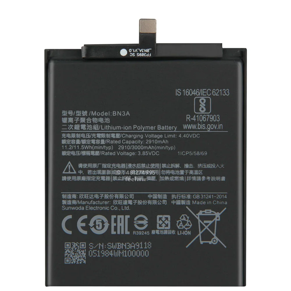 بطارية هاتف بديلة BN3A لهاتف Xiaomi Redmi Go BN3A بطارية قابلة للشحن مع أدوات مجانية 3000 مللي أمبير في الساعة #4