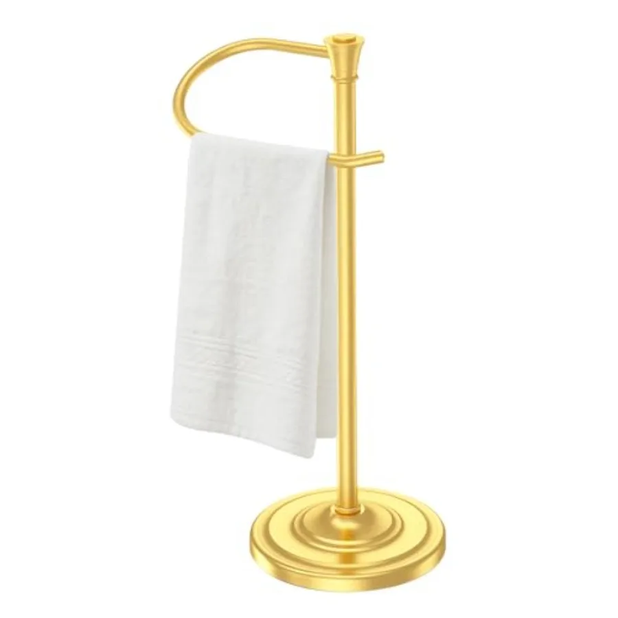 

Bath Hand Towel Holder Stand, Stainless Steel 16 Inch Free Standing Towel Rack, Heavy Weight Towel Bar for Bathroom Vanity Coun