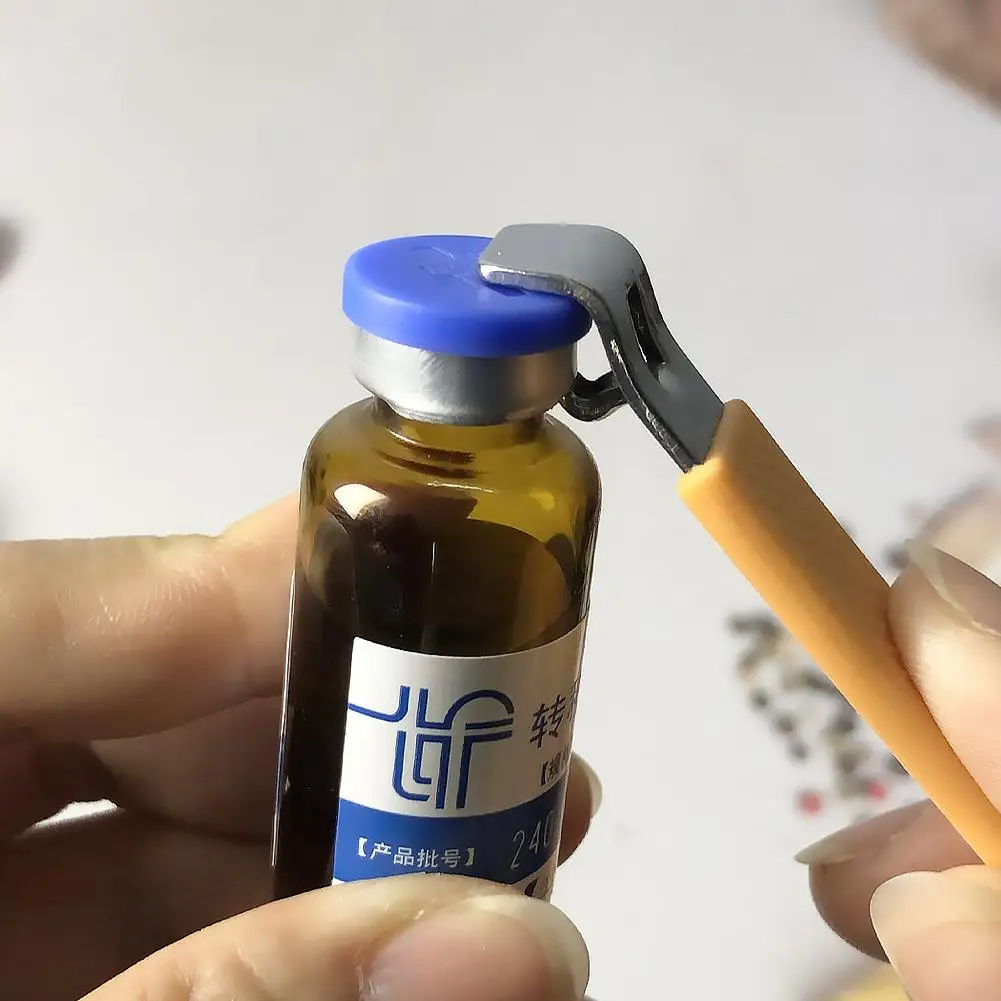 Abridor de Garrafas e Latas, Acessório de Cozinha Portátil, Abridor de Ampolas de Aço Inoxidável para Líquidos Orais, Ferramenta Médica para Enfermeiros e Médicos