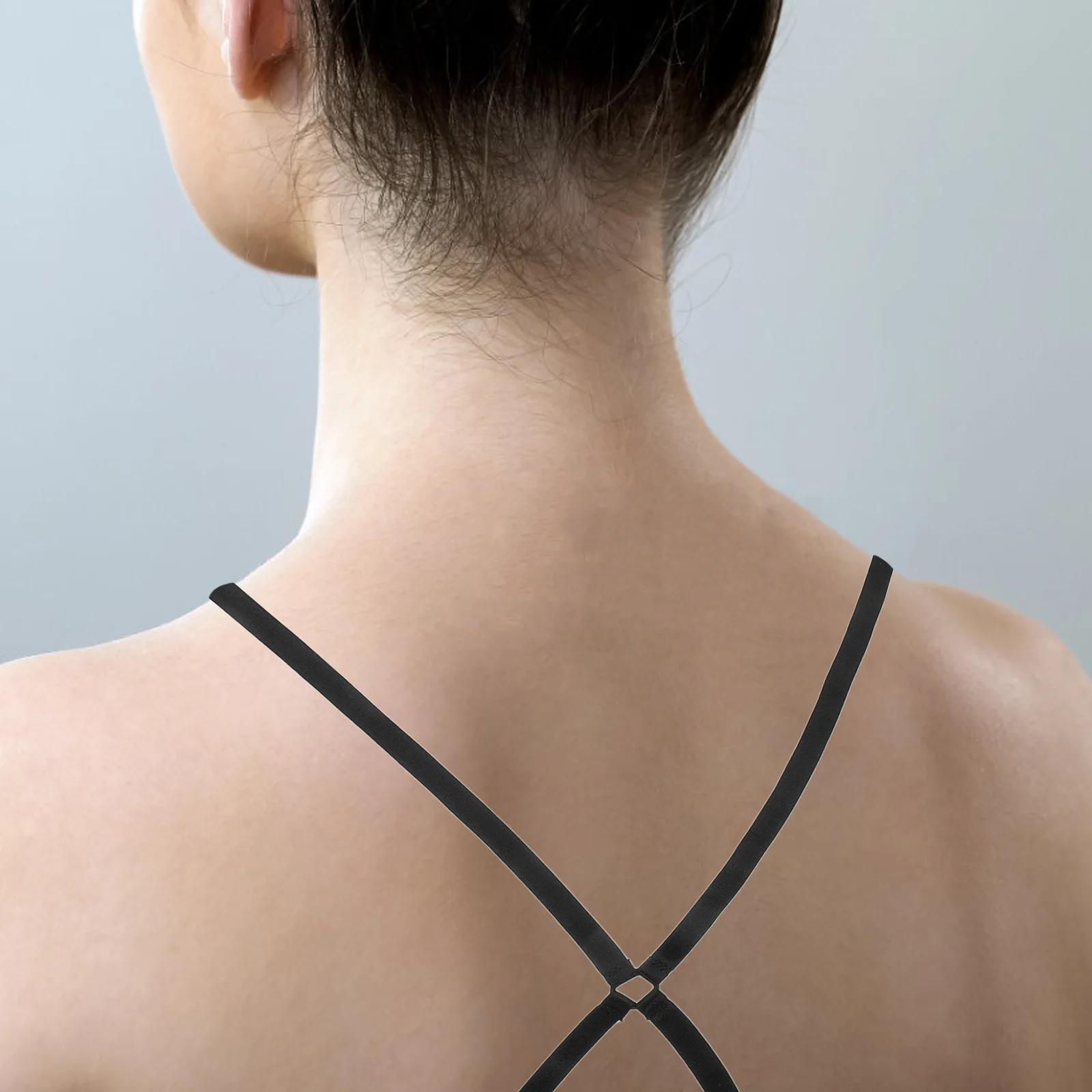 Alça de Sutiã Cruzada Invisível Ajustável e Elástica para Vestido, Lingerie e Acessório de Moda