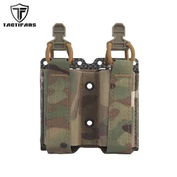 Pistol Dual Magazine Pouch 1911 9mm Mag Holder Elastic Bungee Cord Retention Airsoft Paintball Hunting Army Cartridge Pouch
