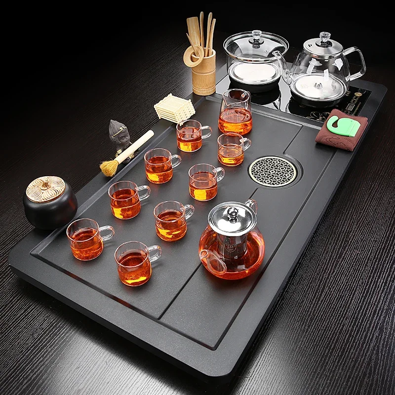 Chinese Glass Tea Set Gaiwan Complete Drinkware Kung Fu Puer Teapot And Cup Set Table Living Room Gift Tasse Kitchen Utensils