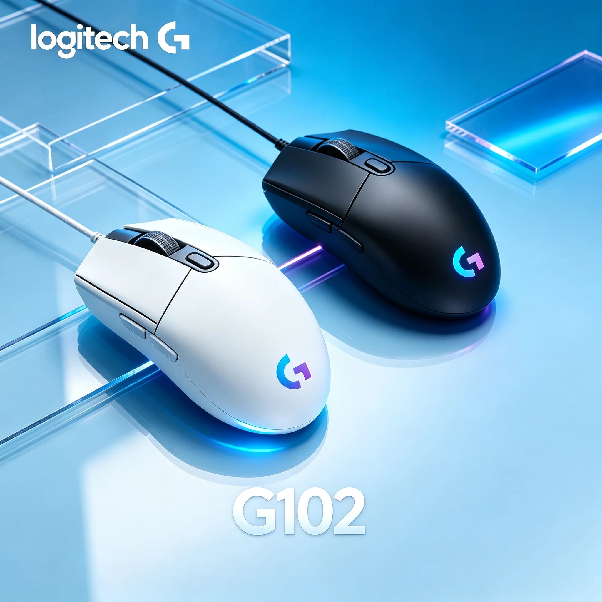 Logitech G102 Reliable Wired Gaming Mouse RGB Custom Backlit 6‑Function Programmable Buttons Mice for Desktop Office Gaming