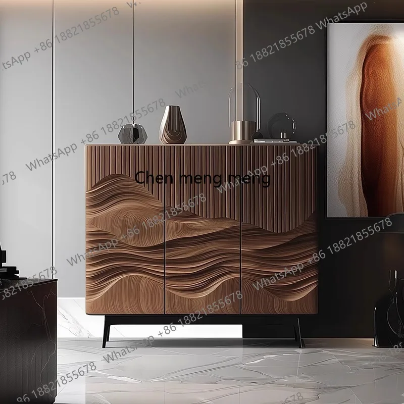 

Advanced sense of home entrance cabinet is opposite the door, solid wood decorative cabinet, antique art shoe cabinet