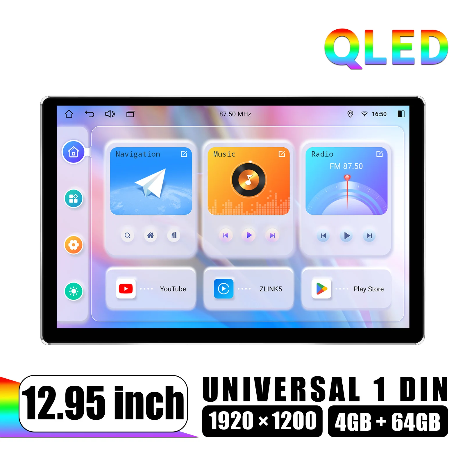 JOYFORWA  Upgrade Qled 12.95 Inch Android 12.0 Car Radio Stereo Multimedia Player With Apple Carplay Android Auto Wireless