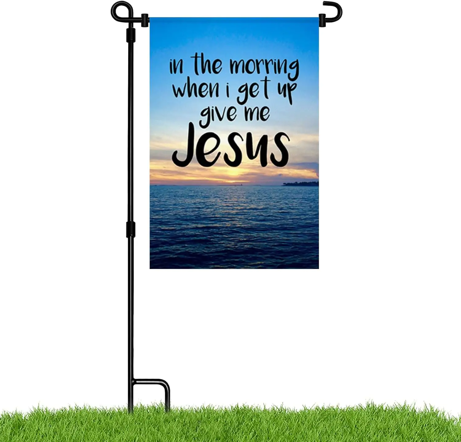 Give me Jesus Garden Flag 12x18 Vertical Double Sided Good Life Holiday Outside Decorations Burlap Yard Flag